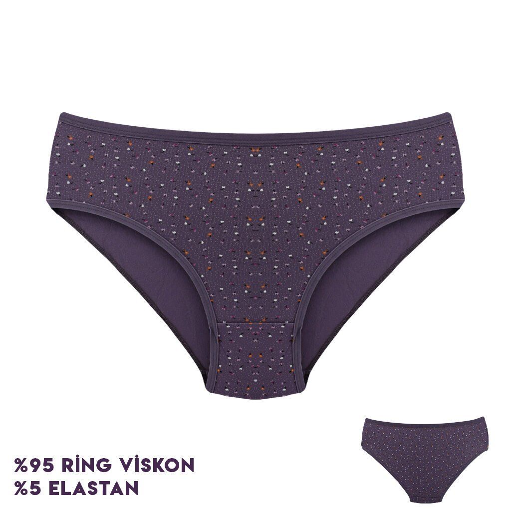 Dondeza 264-12 (L) Desenli Viscon Bayan Bikini 12'li