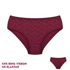 Dondeza 264-10 (L) Desenli Viscon Bayan Bikini 12'li