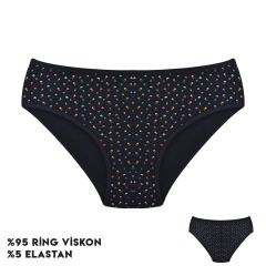 Dondeza 264-13 (L) Desenli Viscon Bayan Bikini 12'li