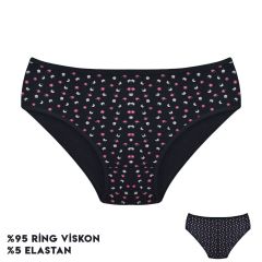 Dondeza 264-14 (L) Desenli Viscon Bayan Bikini 12'li