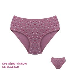 Dondeza 364-1 (XL) Desenli Viscon Bayan Bikini 12'li