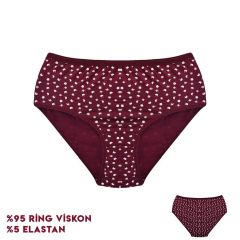 Dondeza 664-7 (XXL) Desenli Viscon Bayan Bikini 12'li