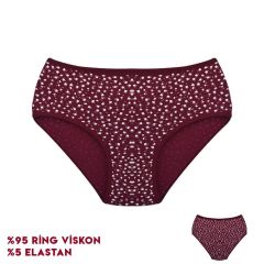Dondeza 364-6 (XL) Desenli Viscon Bayan Bikini 12'li