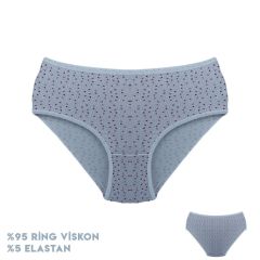 Dondeza 364-10 (XL) Desenli Viscon Bayan Bikini 12'li