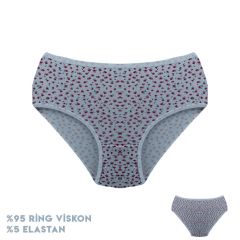 Dondeza 364-11 (XL) Desenli Viscon Bayan Bikini 12'li