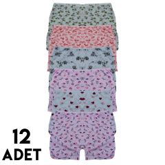 Menbox 4102 Desenli Kız Çocuk Boxer 12'li