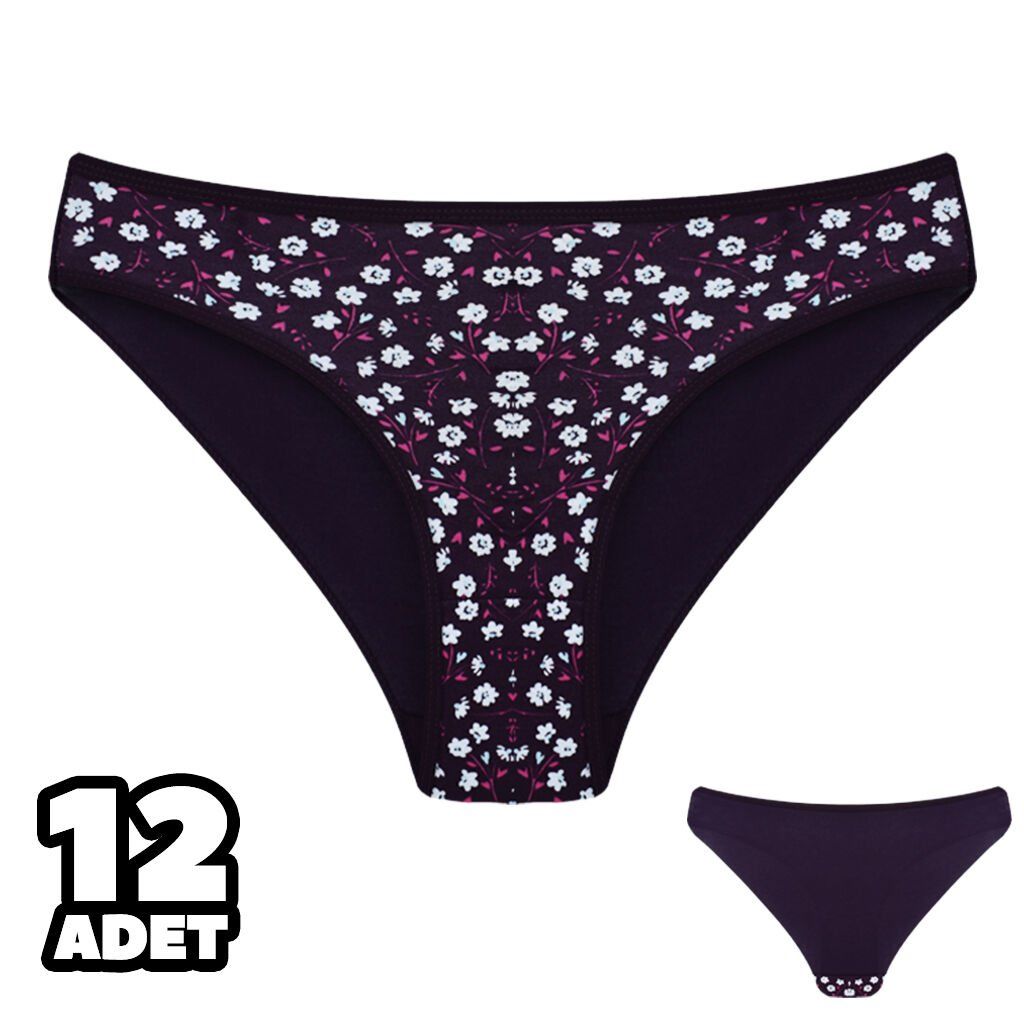 Dondeza 101-131 Desenli Bayan Bikini 12'li