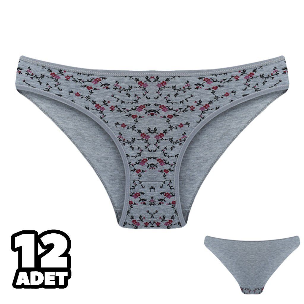 Dondeza 101-139 Desenli Bayan Bikini 12'li