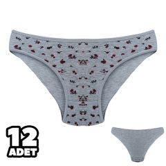 Dondeza 101-137 Desenli Bayan Bikini 12'li