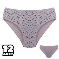 Dondeza 201-163 Desenli Bayan Ara Beden Külot 12'li
