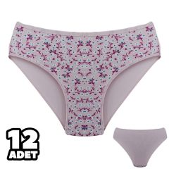 Dondeza 201-162 Desenli Bayan Ara Beden Külot 12'li