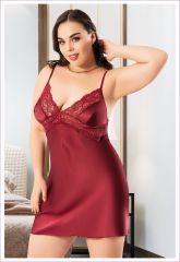 Miss Laris 4040 Battal Beden Bayan Saten Gecelik
