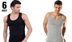Tutku 0101 Erkek Renkli Penye Atlet 6'lı