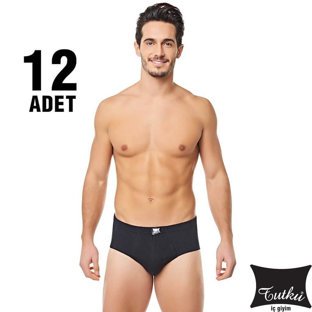 Tutku 0109 Erkek Renkli Kom Slip Külot 12'li