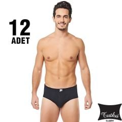 Tutku 0109 Erkek Renkli Kom Slip Külot 12'li