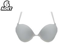 Cansoy 675-Vişne 2X Push Up Balenli Destekli Bayan Sütyen Takım 6'lı