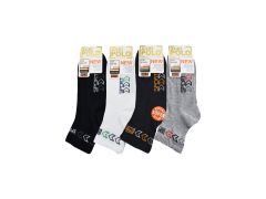 XGRİ POLO (E-E-7-1) Erkek Uzun Konç Patik 12'li