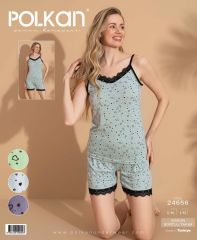 Polkan 24656 Beden (SM-LXL) Viskon Bayan Şortlu Takım 6'lı