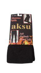 Aksu Siyah Soft Parfümlü Thermo Örgü Erkek Termal Tayt