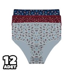 Dondeza 615 3XL Desenli Bayan Bato 12'li