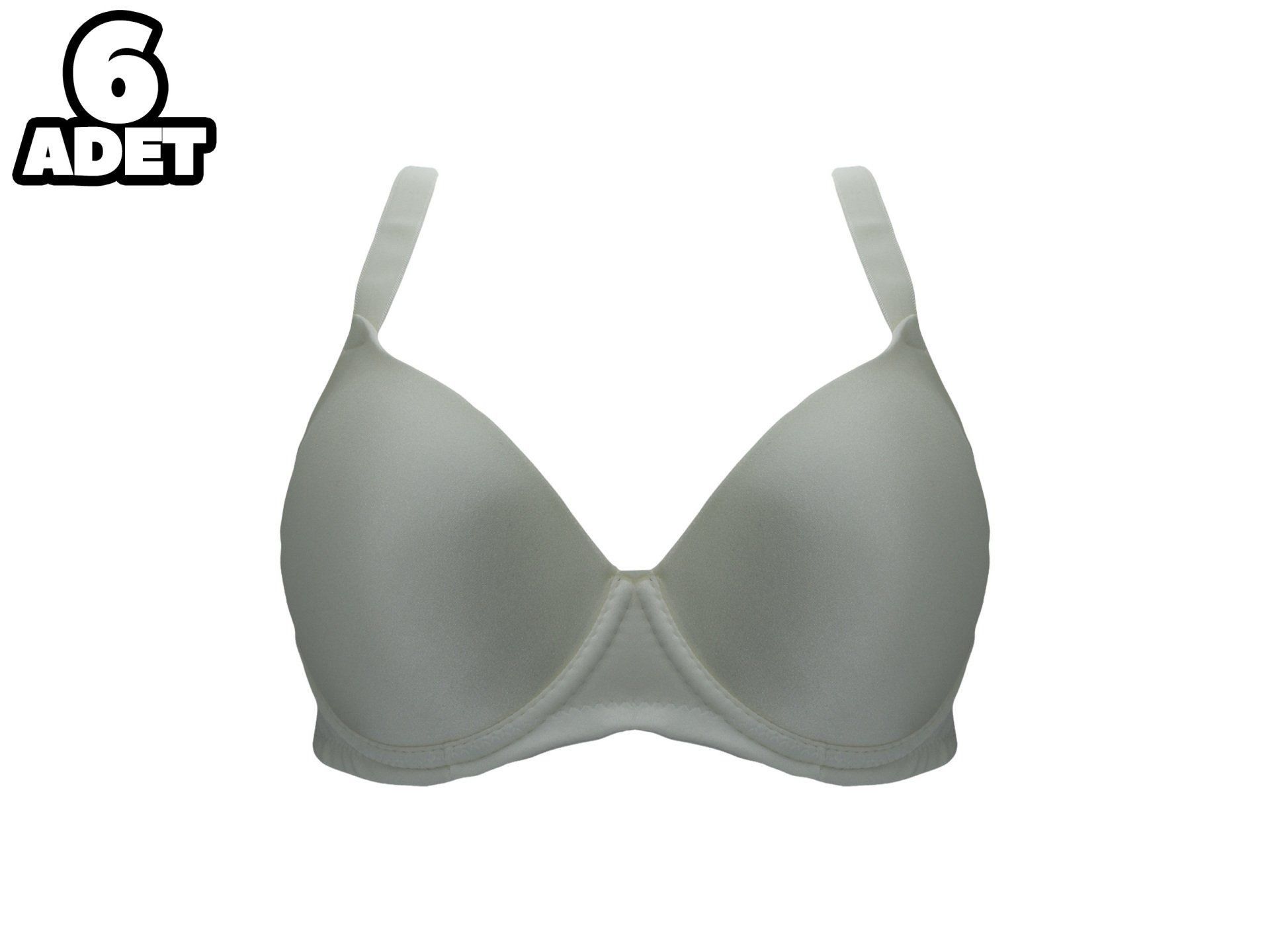 Cansoy 660 Ekru Diana C Cup Balenli Desteksiz Bayan Sütyen 6'lı