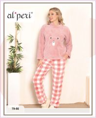Alperi 79-56 Polar Bayan Uzun Kollu Pijama Takımı 4'lü