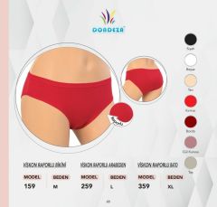 Dondeza 259 Viskon Fitilli Raporlu Bayan Ara Beden Bikini 12'li