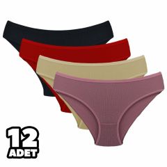 Dondeza 259 Viskon Fitilli Raporlu Bayan Ara Beden Bikini 12'li
