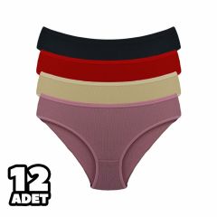 Dondeza 259 Viskon Fitilli Raporlu Bayan Ara Beden Bikini 12'li