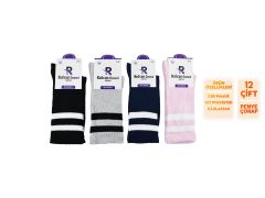 Rıdvan Özmen 8-5 Naturel Pamuk Bayan Soket Çorap 12'li