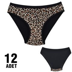 Dondeza 101-55 Desenli Bayan Bikini 12'li