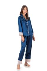 Moongirl 530 Bayan Saten Pijama Takım