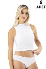 Kota 6805 Balıkçı Yaka Raporlu Ribana Pedli Bayan Crop 6'lı