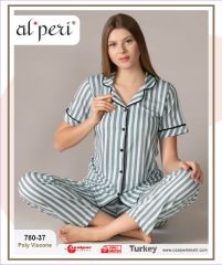 Alperi 780-37 Bayan Kısa Kol Pijama Takım 4'lü