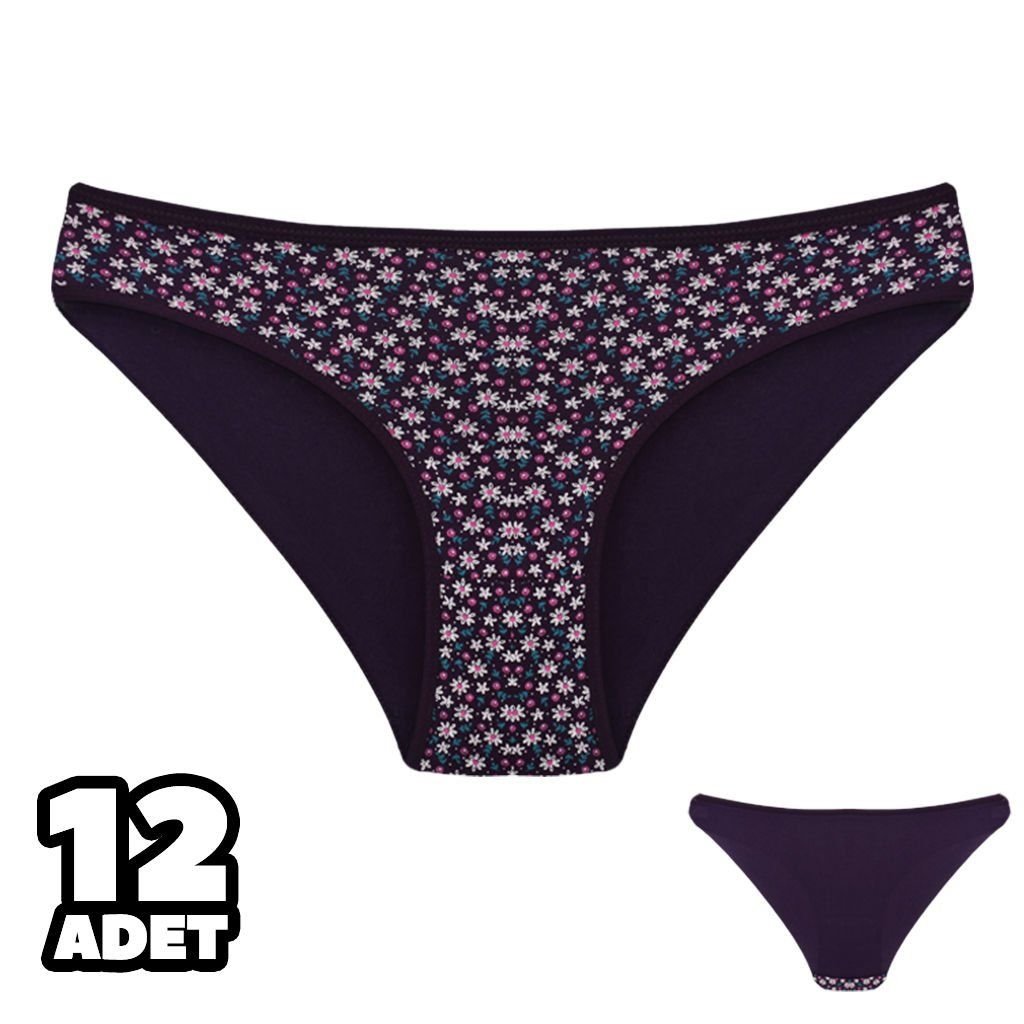 Dondeza 101-130 Desenli Bayan Bikini 12'li