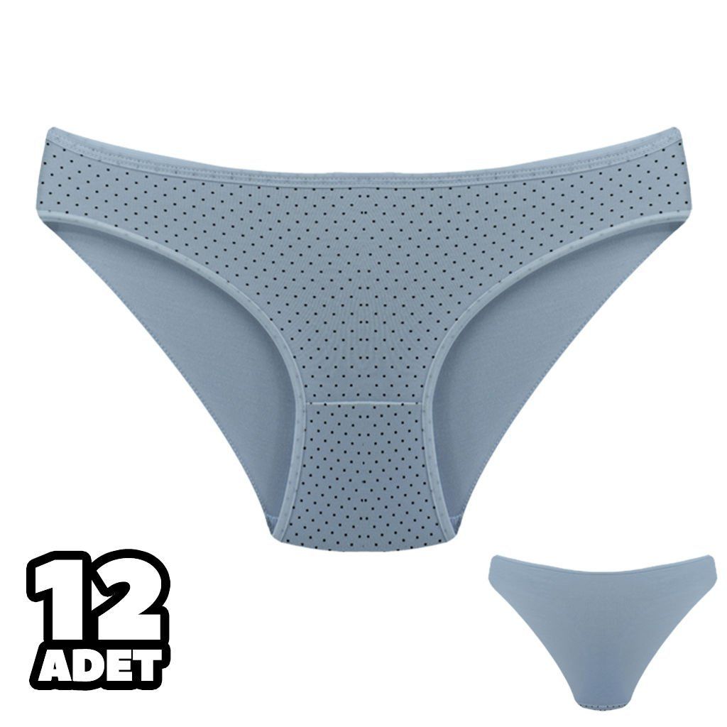 Dondeza 101-132 Desenli Bayan Bikini 12'li