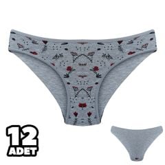 Dondeza 101-140 Desenli Bayan Bikini 12'li