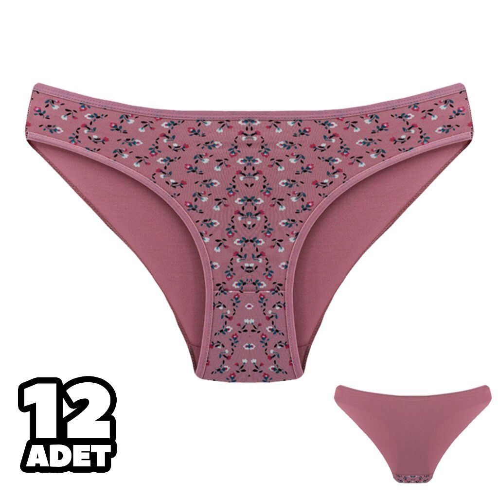 Dondeza 101-135 Desenli Bayan Bikini 12'li