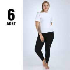 Hilal Yıldız Dantelli Bayan Uzun Tayt 6'lı