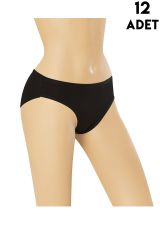 Dondeza 363 (XL Beden) Düz Viskon Bayan Bikini 12'li