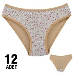Dondeza 101-44 Desenli Bayan Bikini 12'li