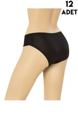 Dondeza 663 (XXL Beden) Düz Viskon Bayan Bikini 12'li