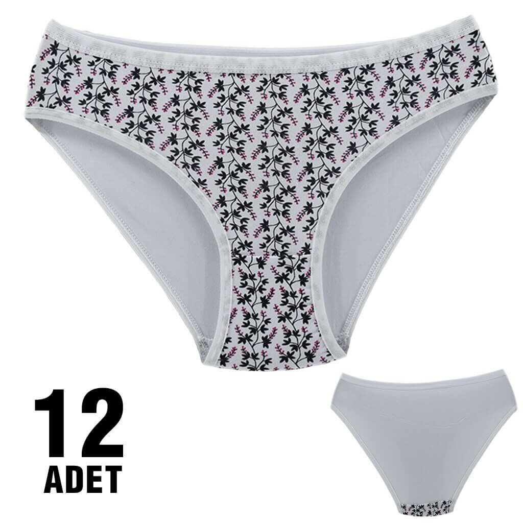 Dondeza 101-13 Desenli Bayan Bikini 12'li