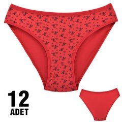 Dondeza 101-36 Desenli Bayan Bikini 12'li