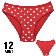 Dondeza 101-33 Desenli Bayan Bikini 12'li