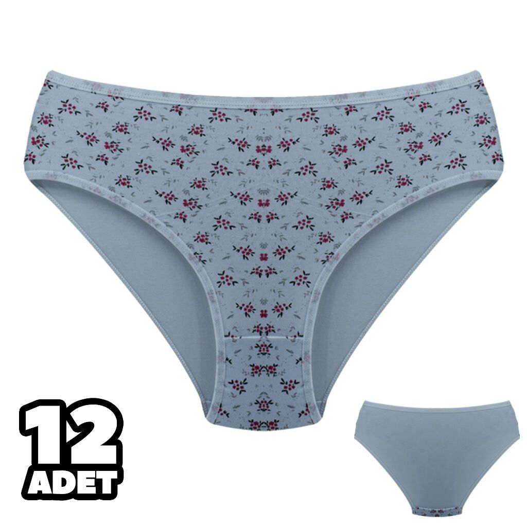 Dondeza 201-134 Desenli Bayan Ara Beden Külot 12'li