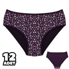 Dondeza 201-138 Desenli Bayan Ara Beden Külot 12'li
