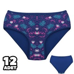 Dondeza 201-141 Desenli Bayan Ara Beden Külot 12'li