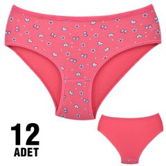 Dondeza 201-24 Desenli Bayan Ara Beden Külot 12'li