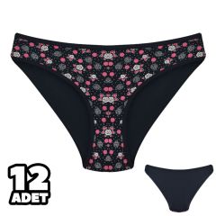 Dondeza 101-128 Desenli Bayan Bikini 12'li